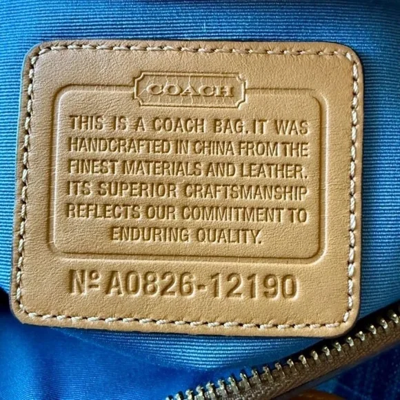 Coach Blue Denim Jumbo Signature Hobo Shoulder Bag 12190 China - Picture 8 of 9